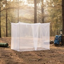 4 Corner Mosquito Bed Net, White, L75 x W35.5 x H60 Inch, 1 Opening