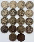 Lot of 18 Key Date Indian Head Cents Penny 1C1859-1864 Rare Tougher Raw Coins
