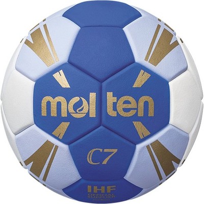 Molten Handball H0C3500-BW Spielball blau weiß gold Gr 0