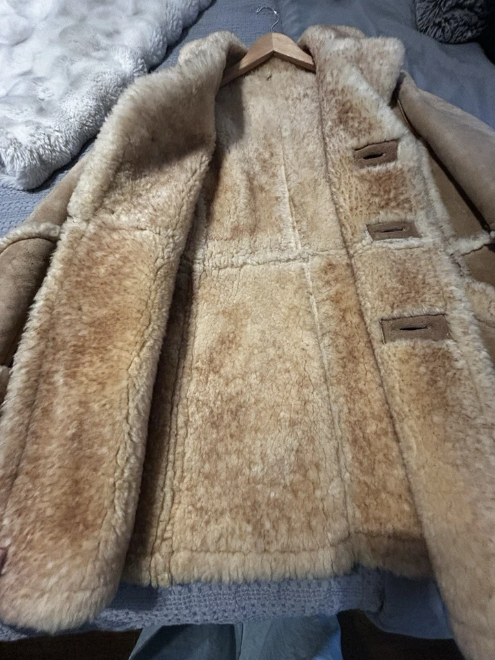 Abrigo de piel de oveja para hombre talla XL Foto 3 de 4