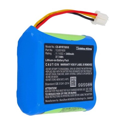 Akku für Moneual Everybot RS500 RS700 - 12J001609 - 3400mAh Staubsaugerakku