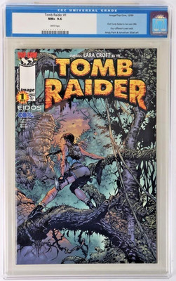Tomb Raider 1 CGC 9.6 NM+ Variant cover B White Pages Lara Croft