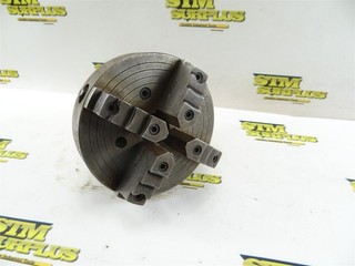SKINNER 4 JAW CHUCK 5 3/4" DIAMETER #B 104 TDP58 GRINDER PULLEY