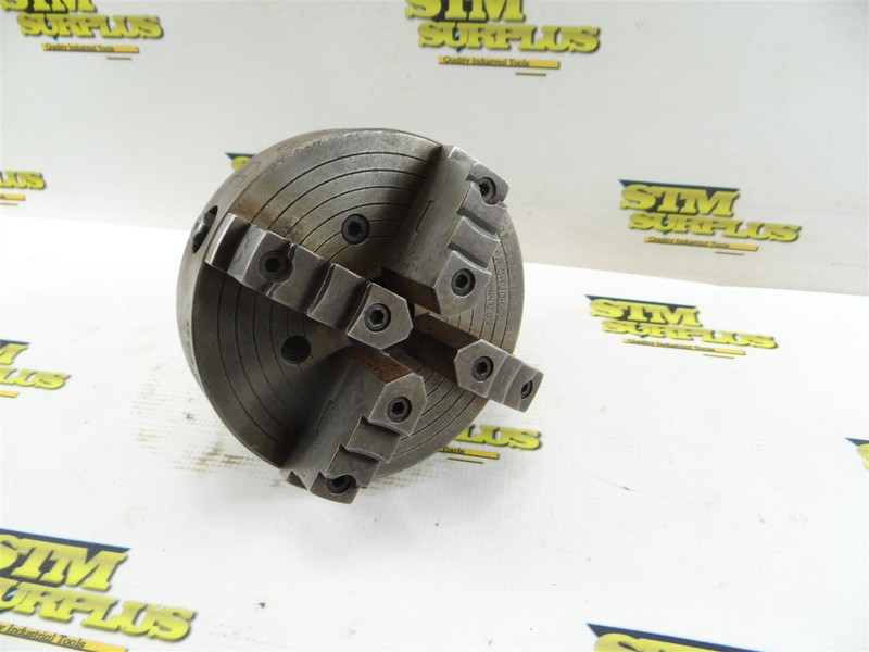 SKINNER 4 JAW CHUCK 5-3/4" DIAMETER #B-104-TDP58 + GRINDER PULLEY 