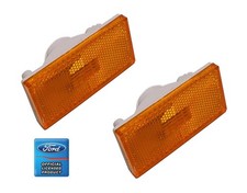 70-77 Maverick 70-71 Torino 70-71 Ranchero Front Marker Lights Pair Ford Logo