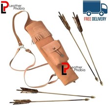 Genuine Suede Leather Back Quiver | Fast-Draw Arrow Quiver for Archery