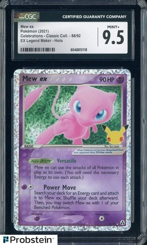 2021 Pokemon Celebrations Classic EX Legend Maker #88 Mew ex CGC 9.5