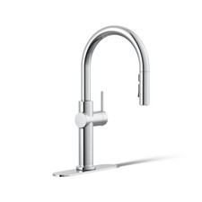 KOHLER 22972-CP Crue Pull Down Kitchen Faucet Pull-Down Sprayer Multi Function