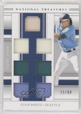2020 Panini National Treasures Game Gear Materials Sevens 25/99 Evan White 2p7