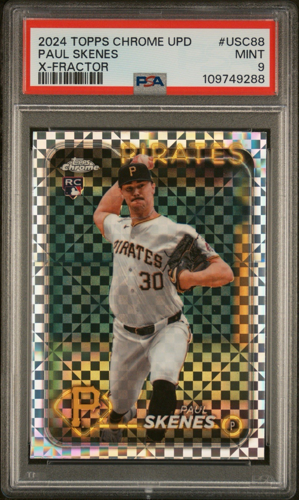 2024 Topps Chrome Update Series - Paul Skenes #USC88 X-Fractor (RC) PSA 9