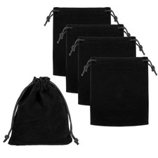 Bluetooth Headphone Bag, 5 Pcs 4.72x3.54 Inch Headset Carrying Pouch Black