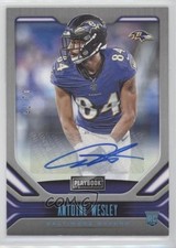 2019 Panini Playbook Rookies Signatures Platinum 2/75 Antoine Wesley Auto 0g3s