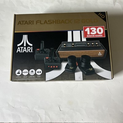 HDMI Atari Flashback 12 Gold Retro Game Console-130 Classic Game-2 Joy stick-NEW