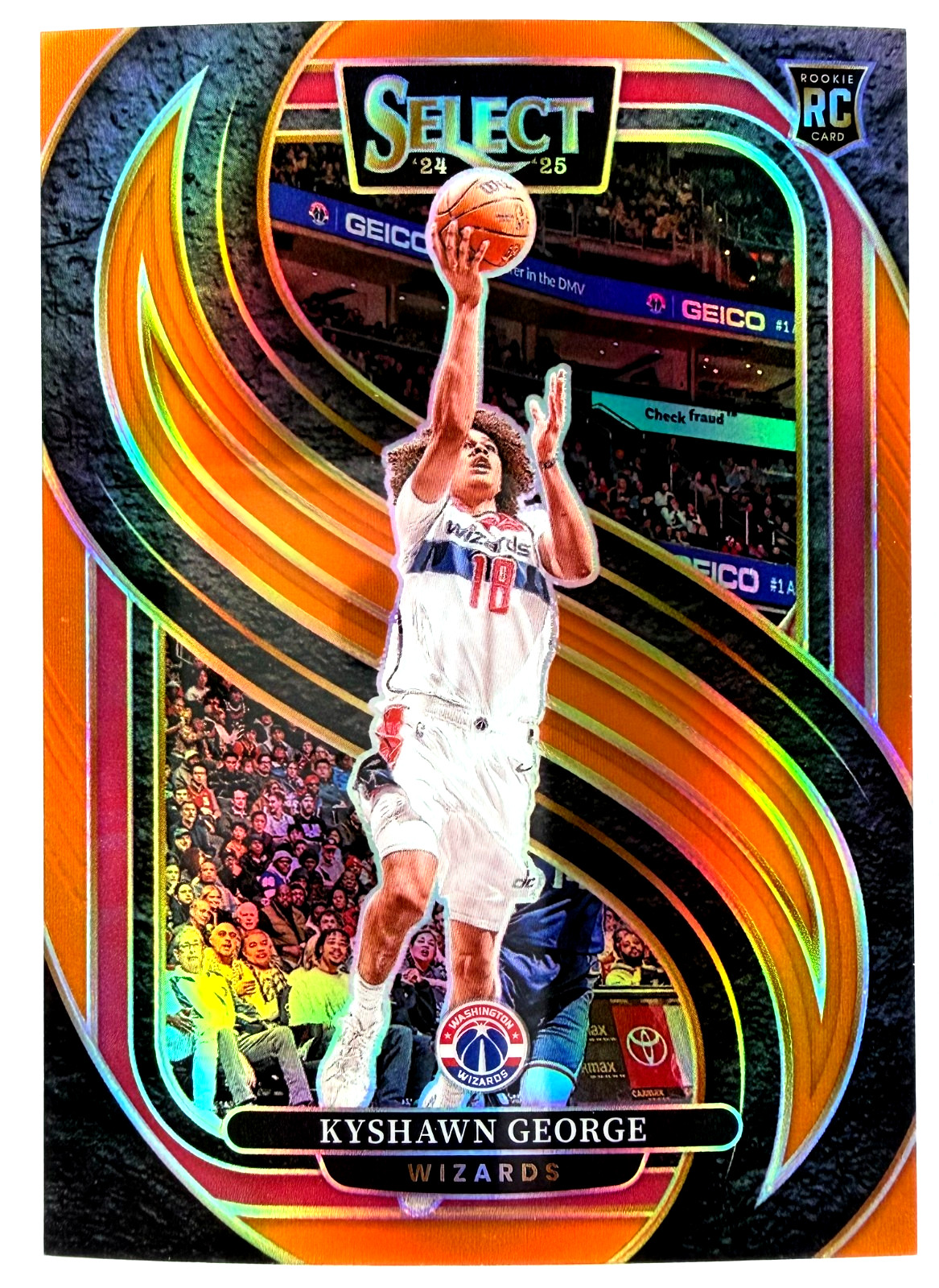 2024-25 Select KYSHAWN GEORGE #177 RC Rookie Premier Level Orange Prizm #/65