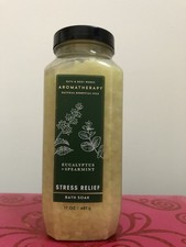 Bath  Body Works AROMATHERAPY STRESS EUCALYPTUS SPEARMINT Bath Salts 17 oz RARE