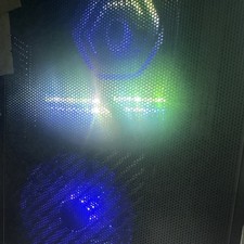 Gaming Tower Desktop Case with RGB Lighting and Fans, Black