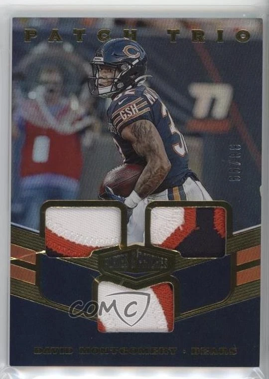 David Montgomery Panini Plates & Patches Patch Trio #DMO Base