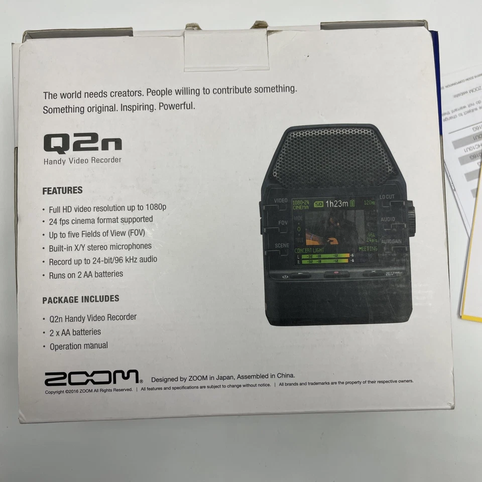 Zoom Q2n Handy Video Recorder HD Audio Camera Musician Live Stream Tested - Image 4 of 4