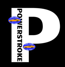 Ford Powerstroke Premium Vinyl Sticker Decal Logo Rear Window White 7.73x 8.72 Ford Powerstroke Premium Vinyl Sticker Decal Logo Rear Window White 7.73x 8.72