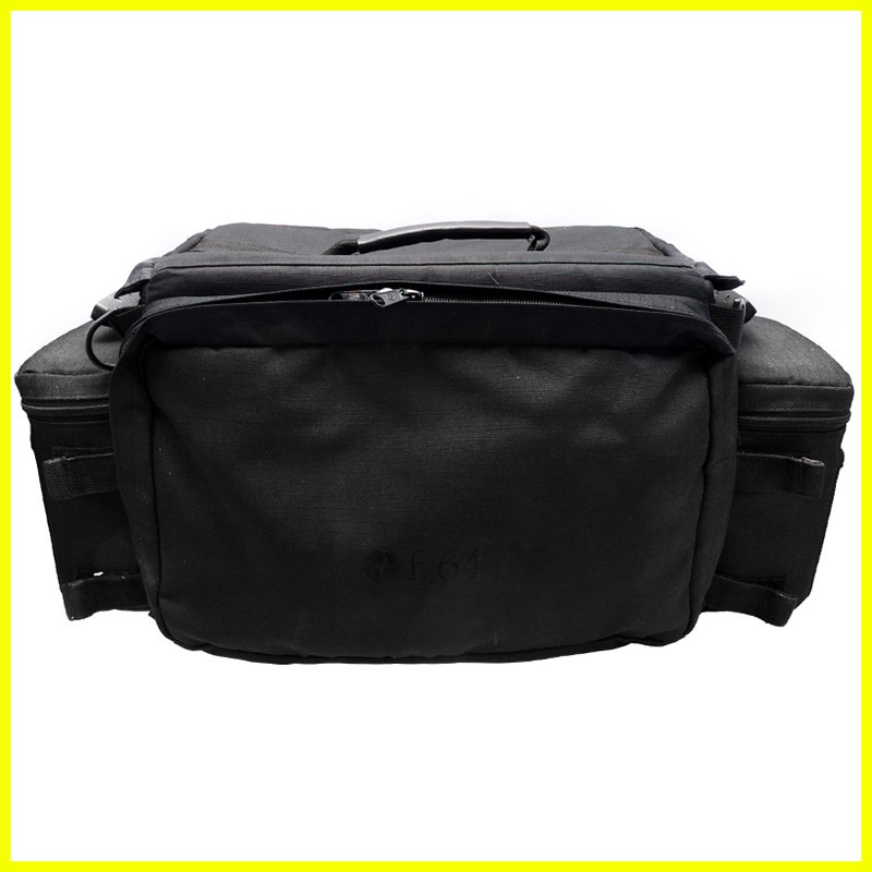 Borsa grande nera per attrezzatura fotografica f64 con tasche cm 17x24x30 int.
