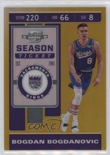 2019 Panini Contenders Optic Season Ticket Gold Prizm 9/10 Bogdan Bogdanovic 8hh