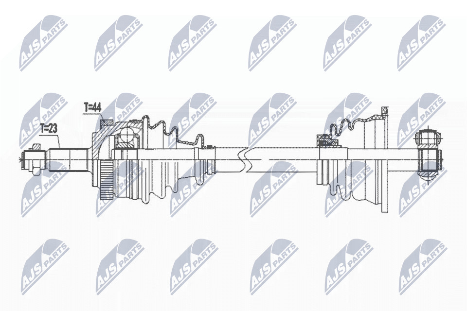 DRIVE SHAFT NPW-RE-177 FOR RENAULT K4M753/752/750 1.6L F9Q790/782 1.9L 4cyl - Image 7