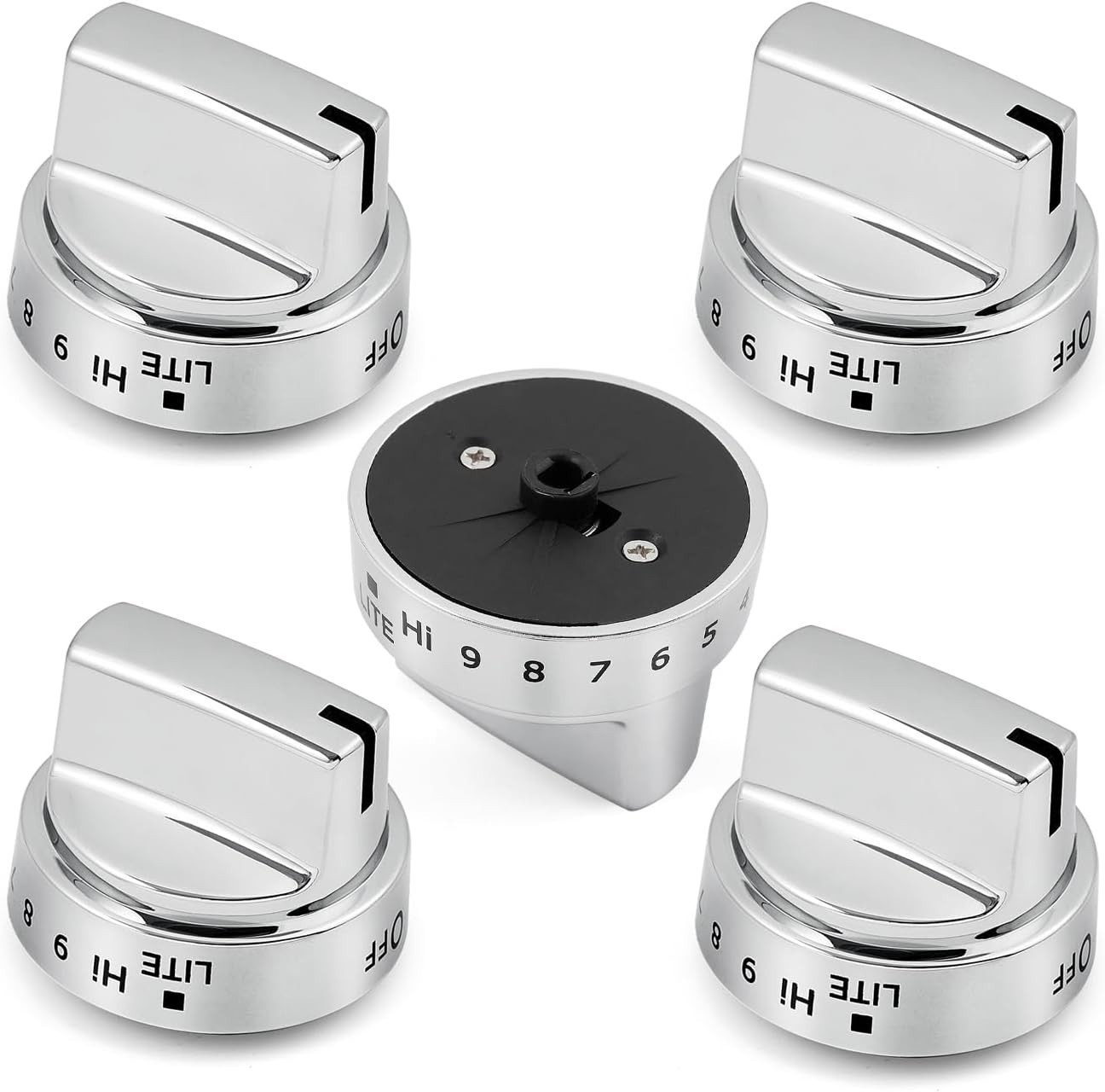 WB03X24818 Stove Knobs for GE Gas Range Cooktop Burner Control 5 Pack Set