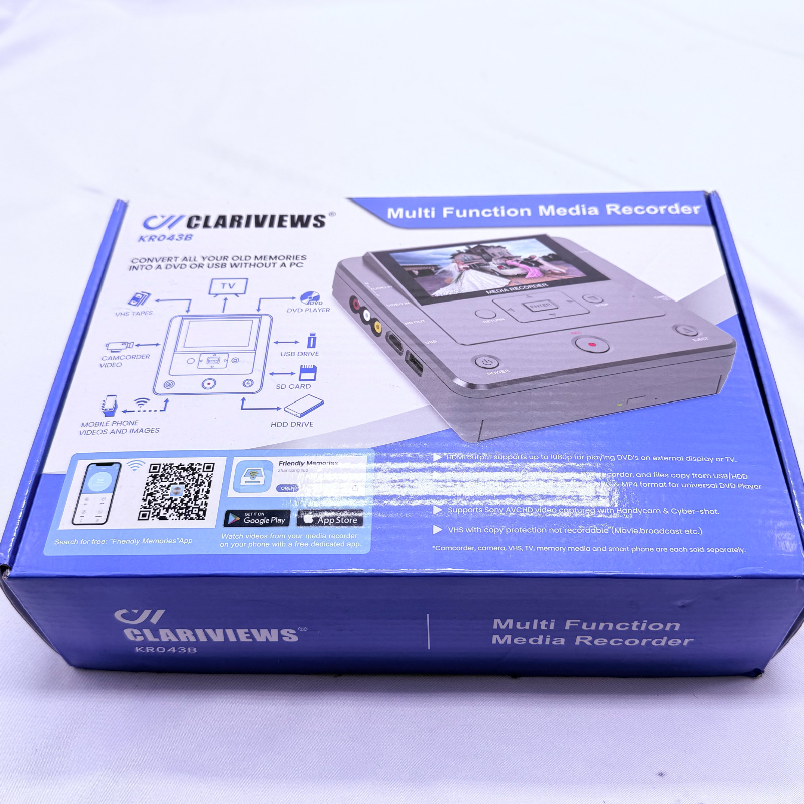 VHS to DVD Recorder, TV to USB Device or SD Card, HDD Record