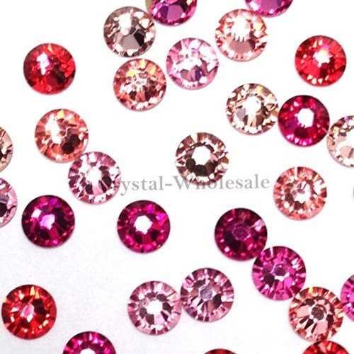 Vibrant Pink Rose & Fuchsia Flatback Rhinestones for Creative Projects ...
