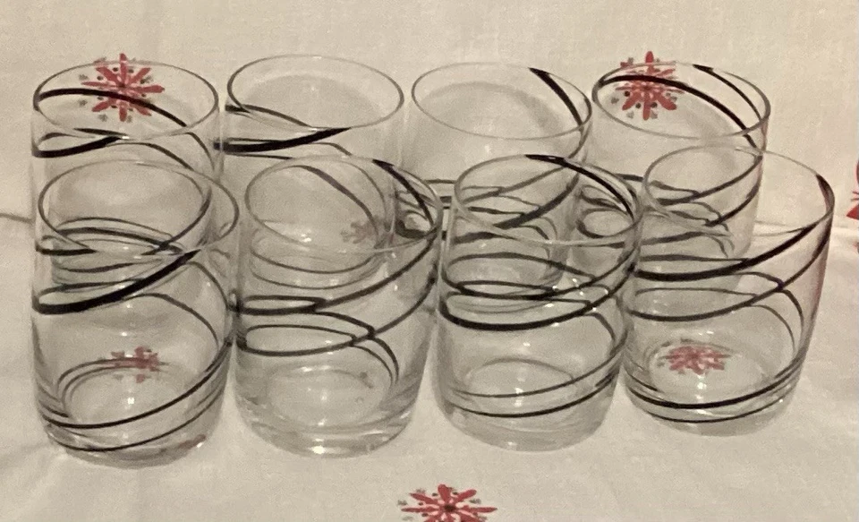 Bormioli Rocco Capri, Copos Redemoinho Preto, Copos / Pedras Duplas Conjunto de 8 - Imagem 4 de 4