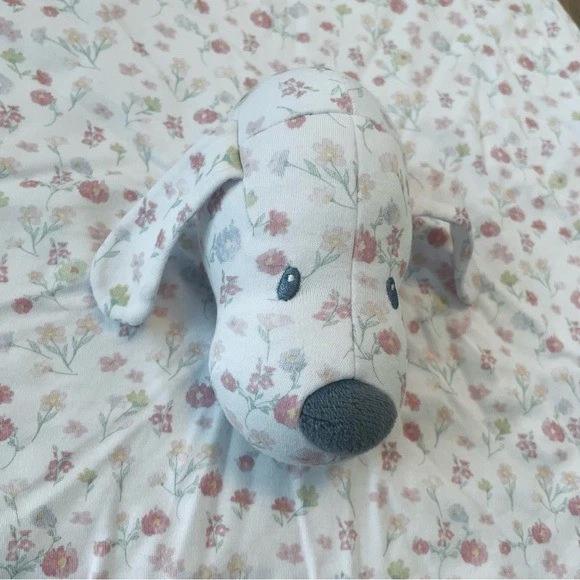 babycottons Lovey Dog Floral Puppy Baby Toy Plush Blanket Pima Cotton - Image 2 of 4