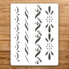 Floral Pattern DIY Large Reusable Wall Stencil For Painting DIY Home Decor Templ