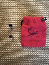 .25 L x .25 W Authentic Louboutin Heal Replacements x2 w/ Dust Bag