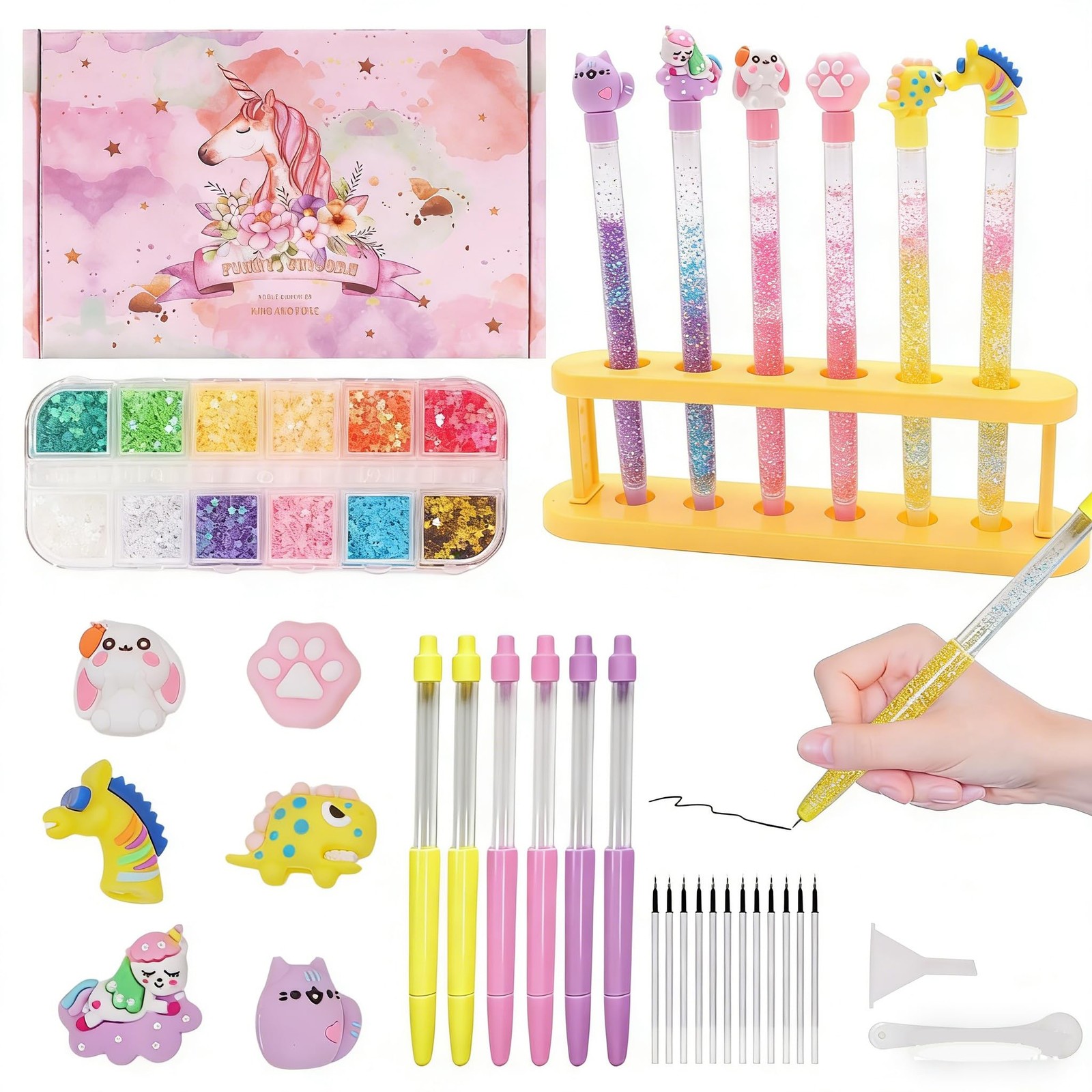 DIY Pen Making Kit Fun Pen Creator Studio Make You Own Sparkly Pens with Beads