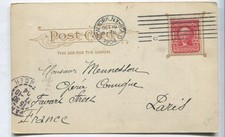 1904 PRIVATE MAILING CARD to France - Hotel Netherland, New York
