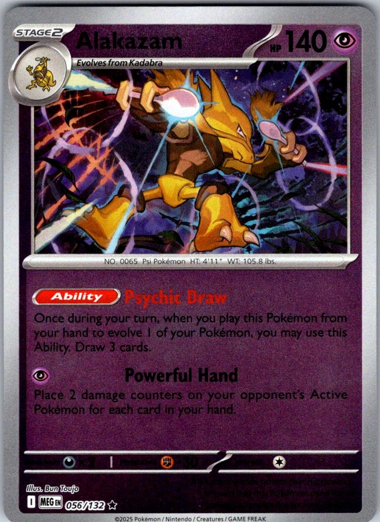 ME01: Mega Evolution #056/132 Alakazam Reverse Holo