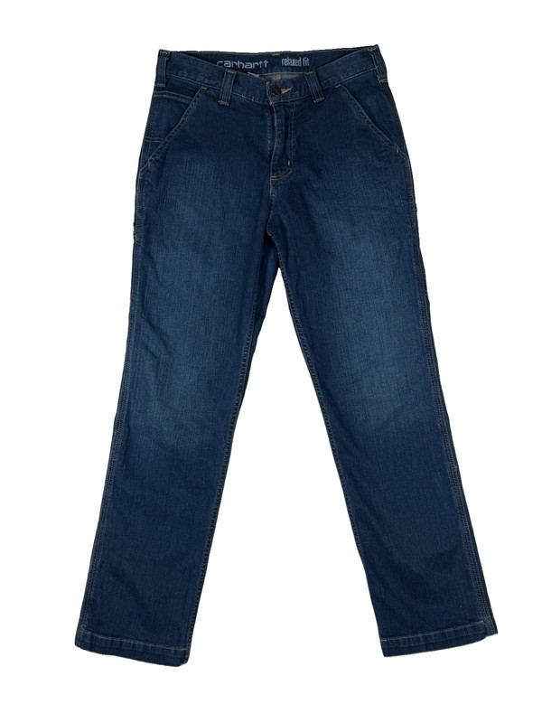 Carhartt Relaxed Fit Carpenter Jeans Men’s 30x30 Blue Denim Work Pants Stretch