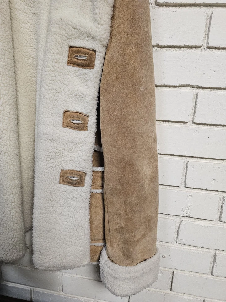 Chaqueta de cuero Ambassador vintage para hombre forro de lana grande, cuero genuino Foto 4 de 4