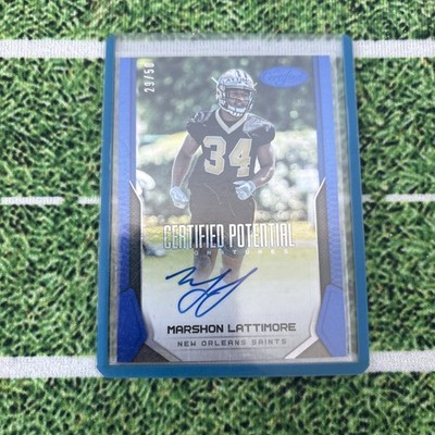 2017 Panini Certified Potential Marshon Lattimore Auto Mirror Blue /50 (RC)