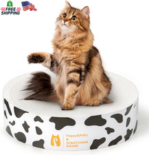 Cat Scratcher Cardboard Bed - Happy Polly round Scratching Pad for Indoor Cats D