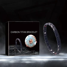 Carbon Titan Magnetic Therapy Bracelet Arthritis Pain Relief Men Energy Chain