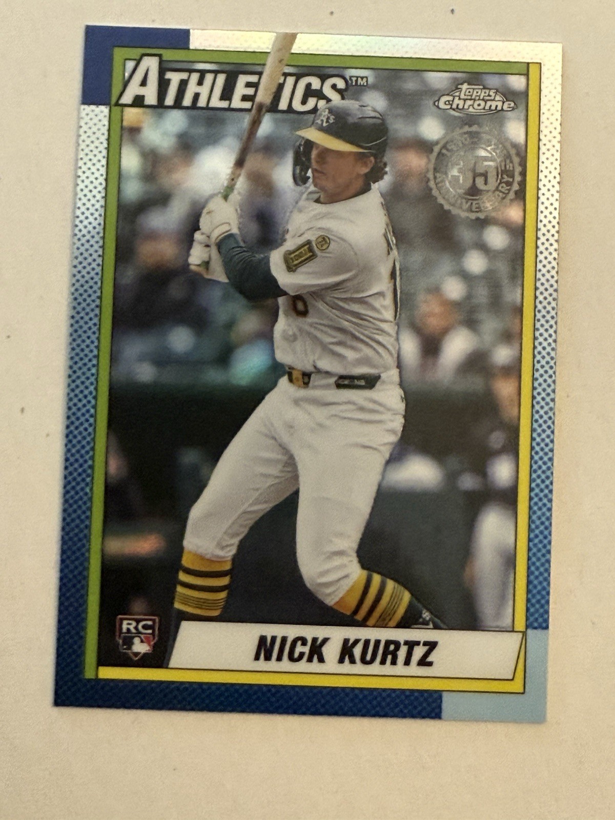 2025 Topps Chrome Update NICK KURTZ RC 1990 Topps 35th Anniversary Athletics