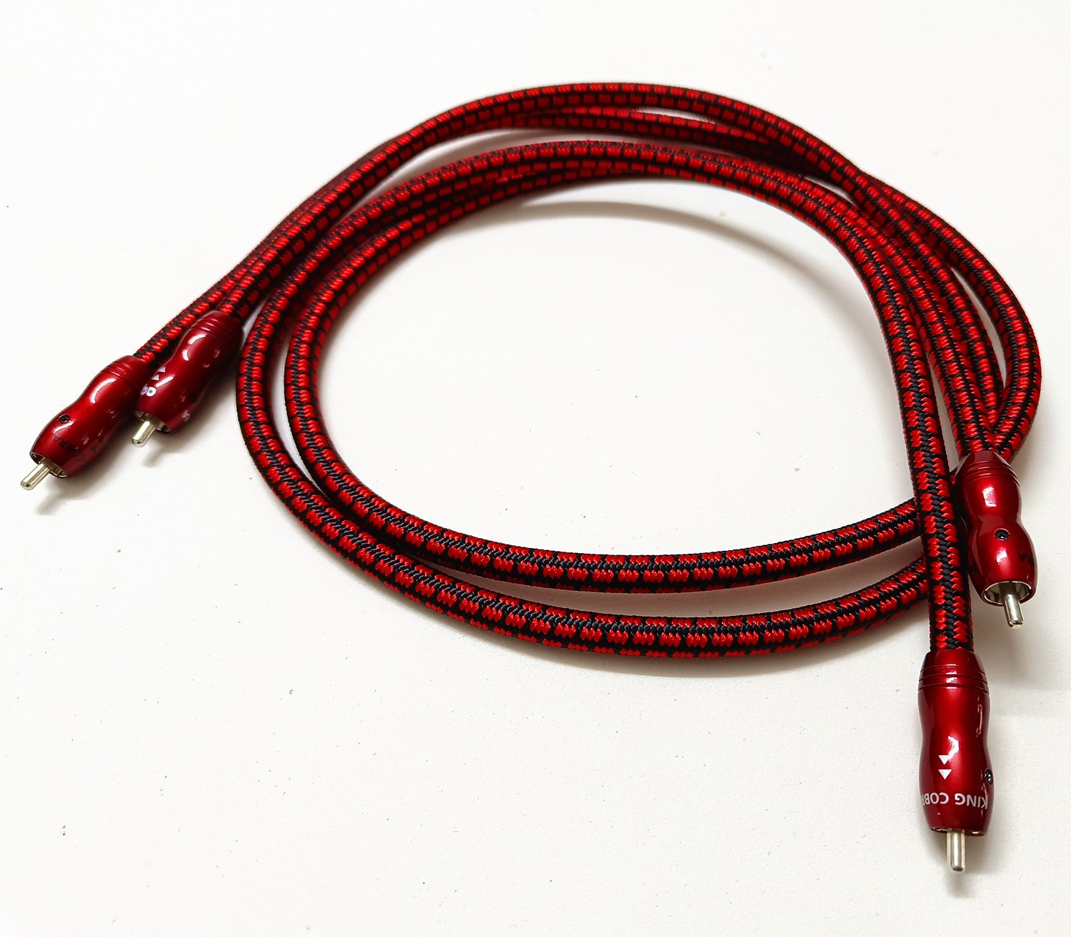 AudioQuest King Cobra Interconnects, RCA Double Lotus Audio Signal Cable, pair