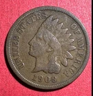 1909 US Indian Head Cent! FINE! Last Year Issue! Lower Mintage Old US Coin