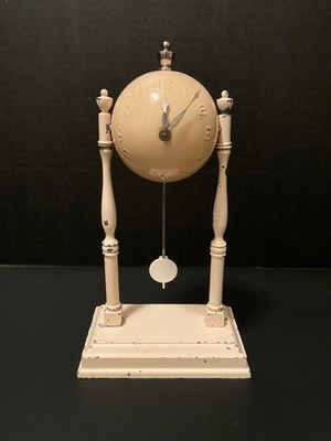 Vintage 1939 NY World's Fair Baseball Globe Clock Co Metal Parts Incomplete
