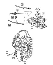 Genuine Mopar Gearshift Control Cable 52104218AB