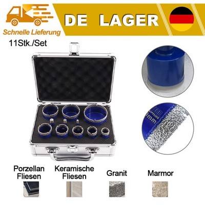 SHDIATOOL Diamantbohrer Set Lochsäge Set Fliesenbohrer Porzellan Granit Ø6-65mm