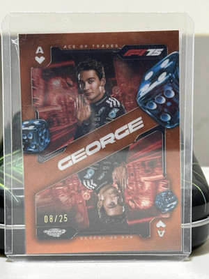 2025 Topps Chrome Formula 1 - Ace of Trades George Russell #SCA-1 Orange...
