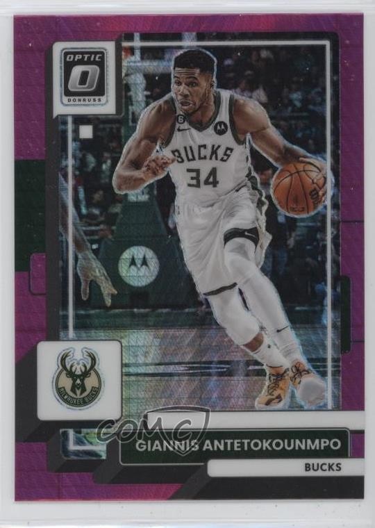 2022-23 Panini Donruss Optic Hyper Pink Prizm Giannis Antetokounmpo #75