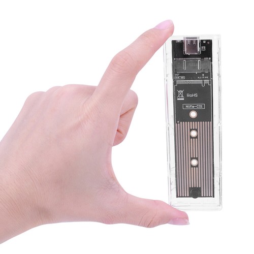M.2 PCI-e NVME Clear SSD Case 10Gbps USB3.1 Type C Hard Disk Case M Key B +M Key - Afbeelding 16 van 17